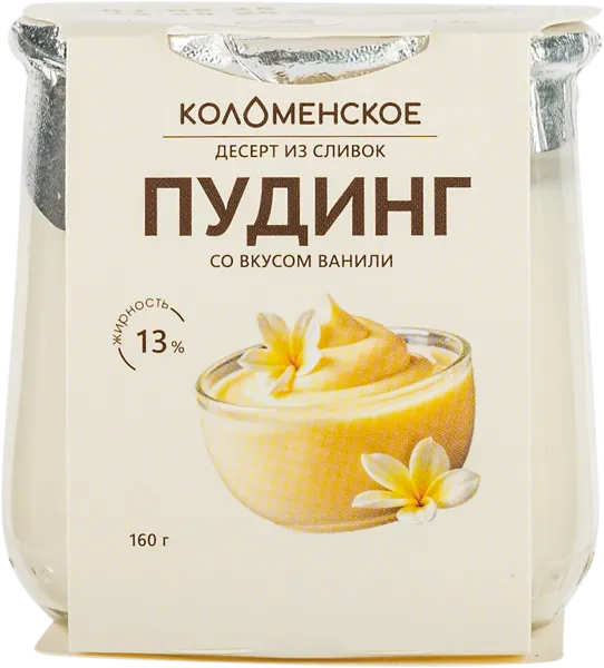 Изображение Десерт 3% из сливок Коломенское пудинг ваниль Коломенское с/б, 160 г