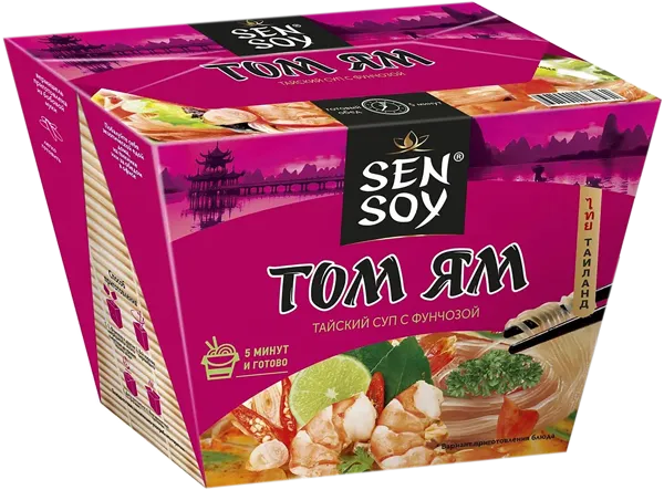 Изображение Лапша быстрого приготовления Сэн Сой фунчоза том ям Состра к/у, 125 г
