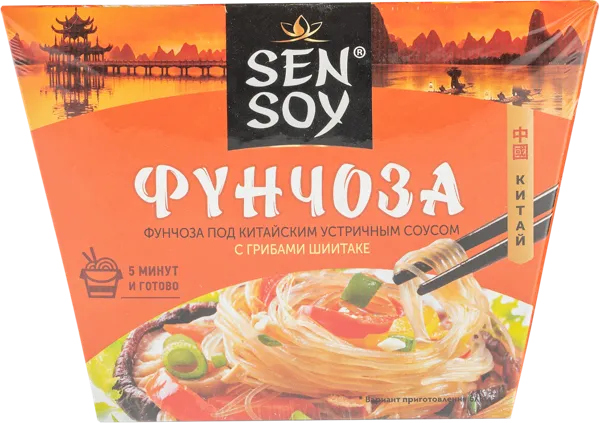 Изображение Лапша быстрого приготовления Сэн Сой фунчоза устричный соус Состра к/у, 125 г