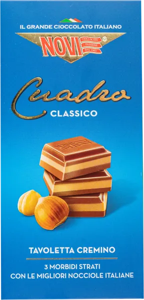 Изображение Шоколад молочный Нови Квадро с ореховой начинкой Эла Дюфур кор, 110 г