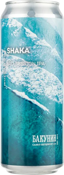 Изображение Пиво светлое Эль 4,4% н/ф н/п Бакунин Шака Мюнхель ж/б, 0,45 л