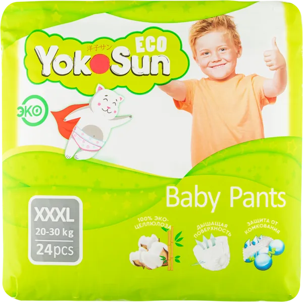 Изображение Трусики ХXXL 20-30 кг Йокосан эко Азия Лайф м/у, 24 шт