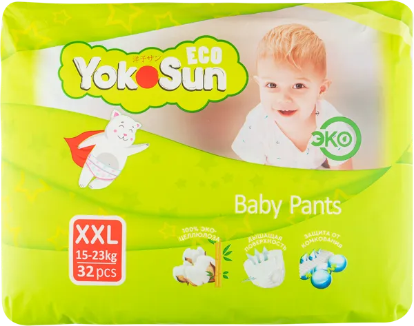 Изображение Трусики XXL 15-23 кг Йокосан эко Азия Лайф м/у, 32 шт