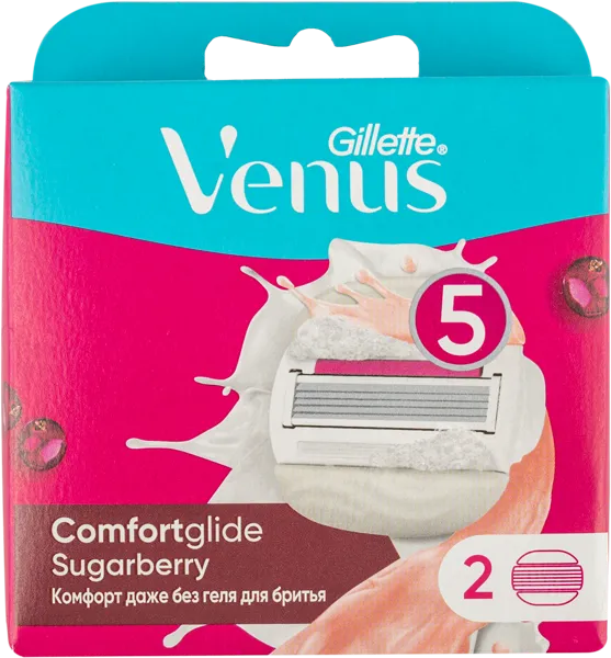 Изображение Кассеты для бритья женские Жиллетт венус 5 лезвий Проктер Энд Гэмбл к/у, 2 шт