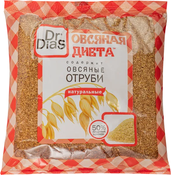 Изображение Отруби овсяные Др.Диас натуральные Сибирская клетчатка м/у, 200 г