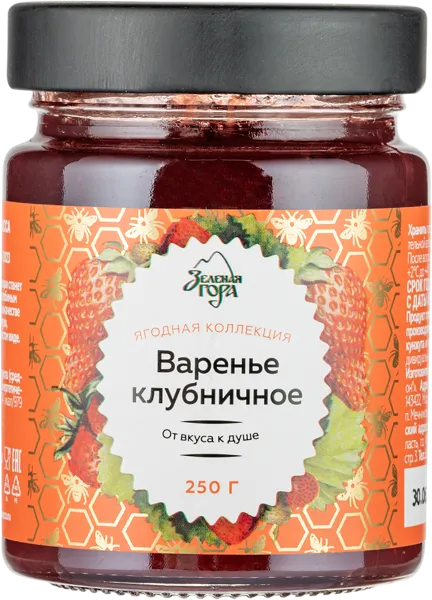 Изображение Варенье из клубники Зеленая гора Экорегион ТД с/б, 300 г