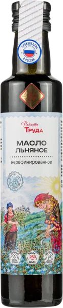 Изображение Масло льняное Радость труда нерафинированное Экорегион ТД с/б, 250 мл