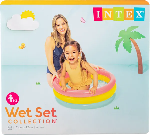 Изображение Бассейн 61*22см надувной Интекс радуга детский Интекс кор, 1 шт