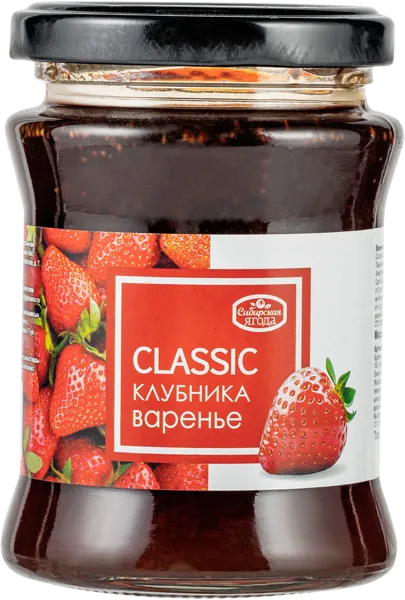 Изображение Варенье из клубники Сибирская ягода САВА ТПК с/б, 300 г