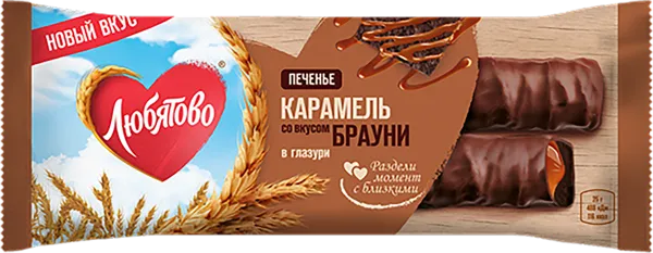 Изображение Батончик в глазури Любятово карамель брауни Любятово м/у, 50 г