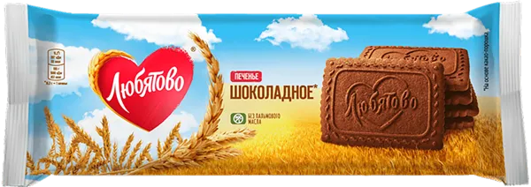 Изображение Печенье сахарное Любятово шоколадное Любятово м/у, 228 г