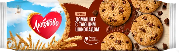 Изображение Печенье сдобное Любятово домашнее с шоколадом Любятово м/у, 117 г
