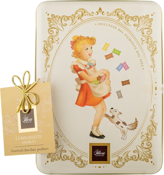 Изображение Конфеты шоколадные Олива пралине ассорти Дольчиолива ж/б, 250 г