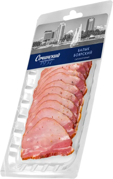 Изображение Мясо свиное нарезка в/к Сочинский МК балык боярский Сочинский МК в/у, 110 г