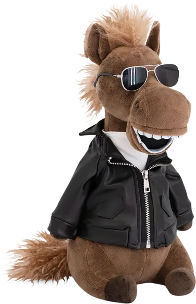 Изображение Мягкая игрушка 45см Символ года конь димон Оранж Тойс , 1 шт