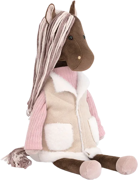 Изображение Мягкая игрушка 30см Символ года лошадка адель Оранж Тойс , 1 шт