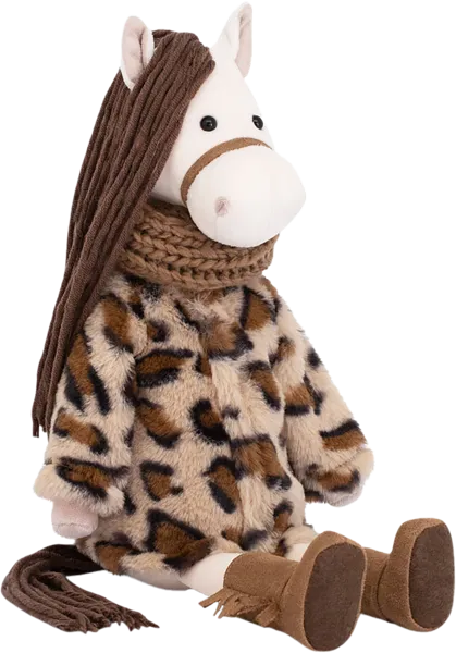 Изображение Мягкая игрушка 25см Символ года лошадка николь Оранж Тойс , 1 шт