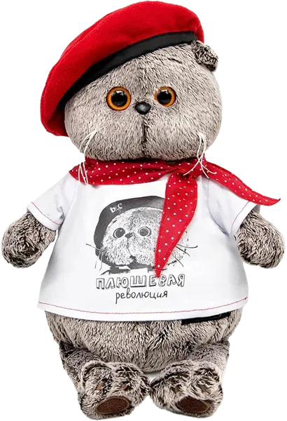 Изображение Мягкая игрушка 25см Будибаса басик в футболке с принтом МПП ООО к/у, 1 шт