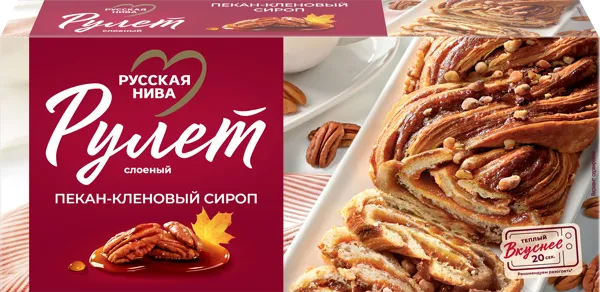 Изображение Рулет слоеный Русская Нива пекан кленовый сироп Хлебпром кор, 300 г