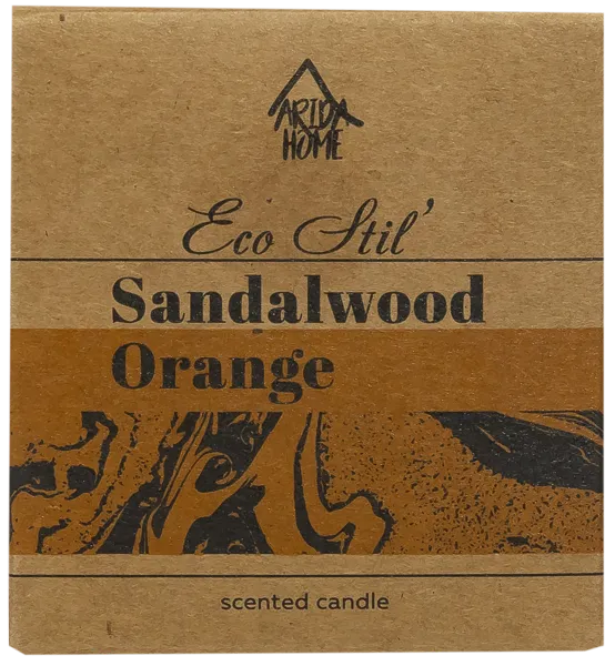 Изображение Свеча 6,8см в банке Эко стиль сандал апельсин Арида Хоум кор, 1 шт
