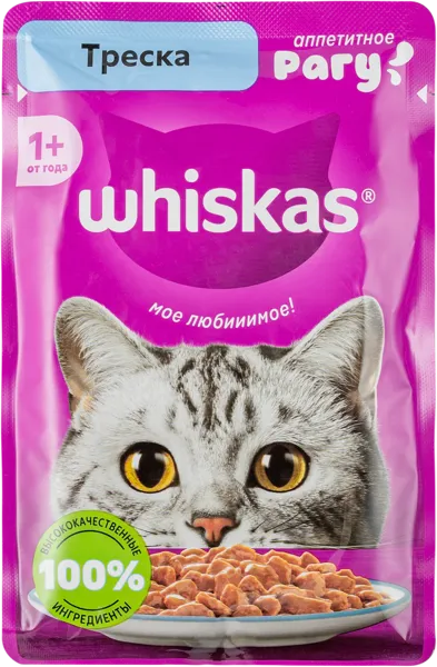 Изображение Корм для кошек Вискас рагу треска Марс м/у, 75 г