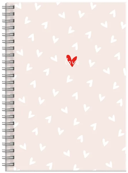 Изображение Блокнот 48л клетка Феникс+ А5 бежевый сердечки Феникс+ , 1 шт