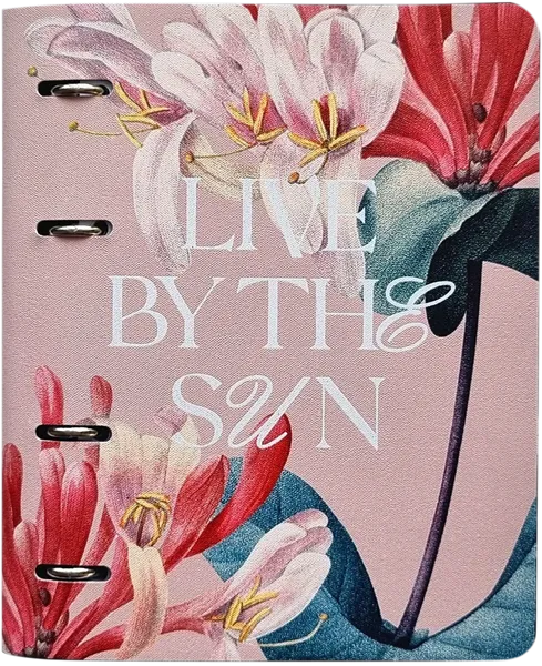 Изображение Тетрадь 120л клетка Инфолио Стади блоссом розовая на кольца БелКанБи , 1 шт