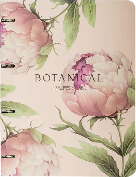 Изображение Тетрадь 120л клетка Би Смарт пион пудровая на кольцах БелКанБи , 1 шт