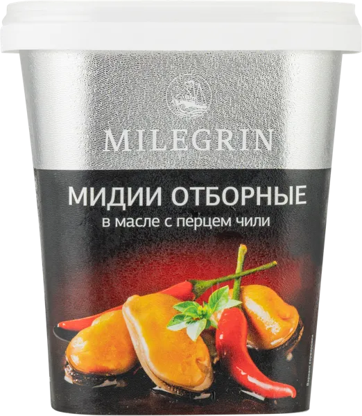 Изображение Пресервы в масле Меридиан мидии с перцем чили Меридиан ПКП пл/б, 415 г