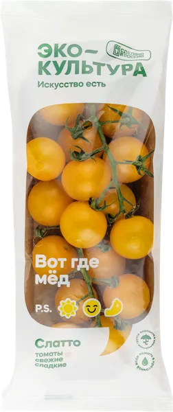 Изображение Овощ желтый на ветке Эко-культура томат черри круглый Эко-Культура ТД лоток, 250 г