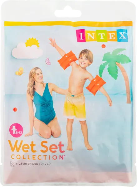 Изображение Нарукавники для плавания 6-12лет Интекс оранжевые Интекс , 1 пара