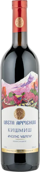 Изображение Вино красное п/сл Черный Кишмиш Цвета Армении ВКЗ Мргашен с/б, 0,75 л