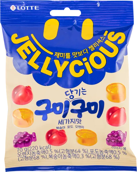 Изображение Мармелад жевательный Лотте фруктовый Лотте м/у, 70 г