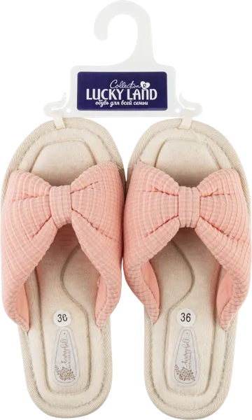 Изображение Тапочки женские домашние Лакки Лэнд 4560W-CH-O в ассортименте Степ-Трейд , 1 пара