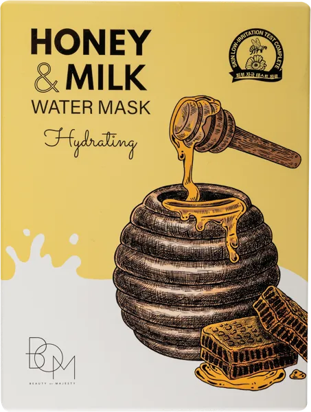 Изображение Маска сияние для лица Бом мед и молоко Ныкос Ко к/у, 5 шт