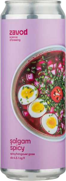 Изображение Пивной напиток светлое Гозе 4,5% Завод Шалгам спайси Русский Крафт ж/б, 0,45 л