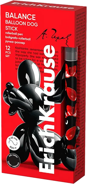 Изображение Ручка 0,5мм черная роллер Эрих Краузе баланс стик балун дог Эрих Краузе , 1 шт