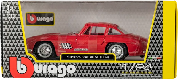 Изображение Машина 1:24 красная Ббураго мерседес бенз 300sl 1954 Ббураго к/у, 1 шт