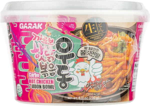 Изображение Лапша быстрого приготовления Гарак удон с острой курицей Вусин Трейдинг к/у, 230 г