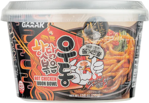 Изображение Лапша быстрого приготовления Гарак удон с острой курицей Вусин Трейдинг к/у, 215 г