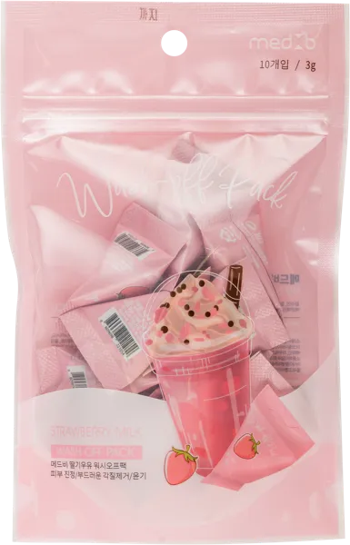 Изображение Маска обновляющая для лица Мед Би клубника с молоком Синдо м/у, 10 шт