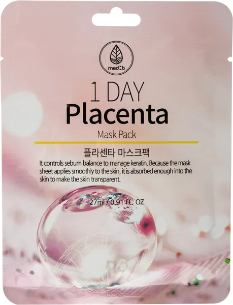 Изображение Маска восстанавливающая для лица Мед Би экстракт плаценты Синдо м/у, 1 шт