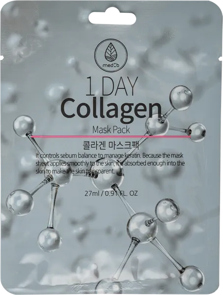 Изображение Маска тонизирующая для лица Мед Би с коллагеном Синдо м/у, 1 шт
