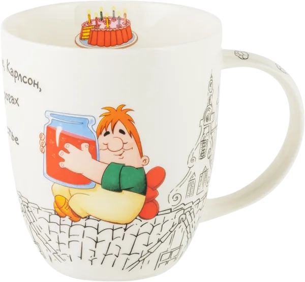 Изображение Кружка 420мл фарфор Союзмультфильм малыш и карлсон Хуасин Сирэмик к/у, 1 шт