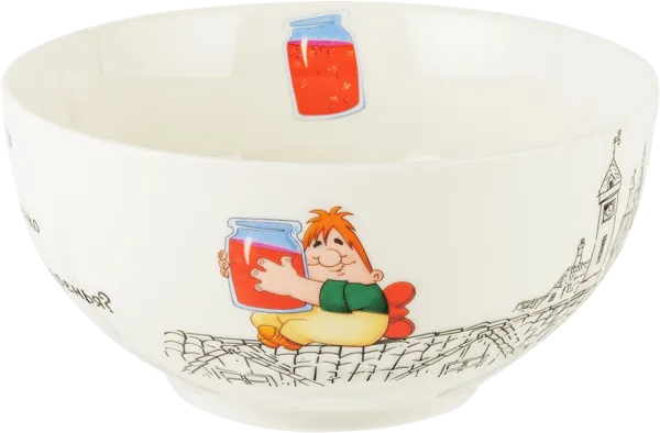 Изображение Миска 610мл фарфор Союзмультфильм малыш и карлсон Хуасин Сирэмик к/у, 1 шт