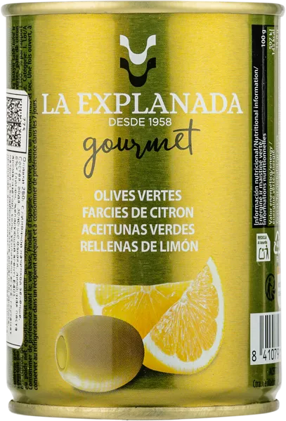 Изображение Оливки с лимоном Ла эспланада зеленые Асейтунас Касорла ж/б, 280 г
