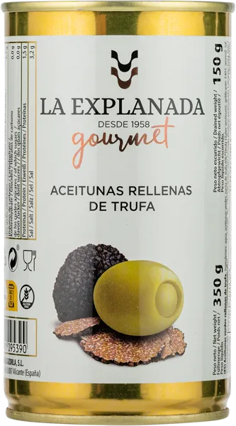 Изображение Оливки с трюфелем Ла эспланада зеленые Асейтунас Касорла ж/б, 370 г