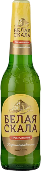 Изображение Пивной напиток светлый Лагер 5,0% н/ф Белая Скала ПБК Крым с/б, 0,45 л