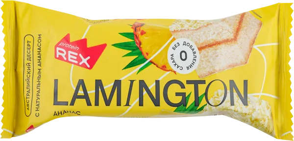 Изображение Пирожное протеиновое Протеин Рекс ламингтон ананас Роял Кейк м/у, 50 г