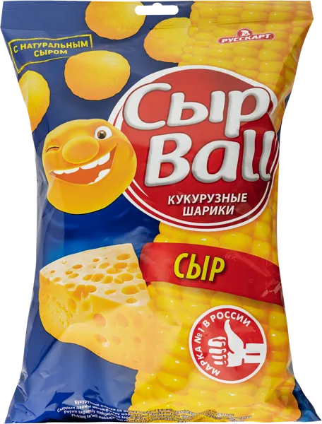 Изображение Кукурузные шарики Сырбол горячий сыр Русскарт м/у, 140 г